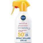 Spray solaire - nivea - sensitive protection immédiate - fps 50 + - 270 ml - peaux sensibles Spray solaire - nivea - sensitive protection immédiate - fps 50 + - 270 ml - peaux sensibles