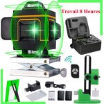 Niveau laser 4x360 4d 16 line ligne laser verte horizontal et verticale avec télécommande intégrée batterie ... Niveau laser 4x360 4d 16 line ligne laser verte horizontal et verticale avec télécommande intégrée batterie ...