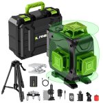 Niveau laser 360 avec trpied haut autonivelant et rechargeable pour chantier et accrochage de tableaux ...