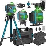 Niveau laser 4 x 360 4d 16 ligne laser chantier lazer niveaux 16 lignes crois 30m mode impulsion extrieur ...