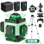 Niveau laser - hgline - hgline - 16 lignes 4d - auto - nivellement �1mm / 7m - 2x3000mah tr�pied 120cm ...