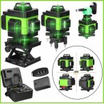 Niveau laser 4d / 16 lignes niveleur automatique 3 batterie rechargeable usb outil de nivellement vertical ...