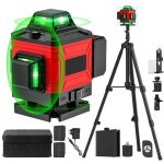 Niveau laser 4d 16 lignes vert autonivelant 360 avec t�l�commande et tr�pied 12m laser rechargeable haute ...