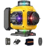 Niveau laser autonivelant 4 x 360rotatif niveau laser 4d 16 ligneslaser chantier avec base pivotante ...