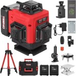 Niveau laser rotatif teeno 360� 44d ? 16 lignes vertes lcd t�l�commande tr�pied 4800 mah