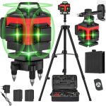 Niveau laser avec trepied 4d 16 lignes vertes 360° automatique ip54 avec télécommande 2 batteries rechargeable ... Niveau laser avec trepied 4d 16 lignes vertes 360° automatique ip54 avec télécommande 2 batteries rechargeable ...