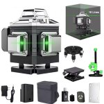 Niveau laser vert 3x360 laser de chantier  nivellement automatique distance 20m 6 hours batterie li ...