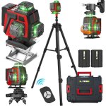 Niveau laser vert autonivelant 4x360 rotatif 4d 16 lignes autonivellement niveau laser chantier avec ...
