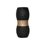 Nixie - vase en c�ramique noir et dor� h24 cm