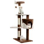 Nobleza - arbre  chat hauteur 1185 cm tour de jeux pour chats 3 plateformes 1 niches 1 pompon 1 peluche ...