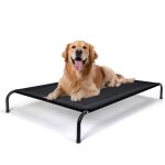 Nobleza lit chien surlev grande taille lit de camp pour chiens chatsnoir xl 137x90x20cm