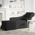 Promotion de no�l fauteuil long - sarazyj - 1 pc - avec traversin et accoudoir droit - noir velours fr1206 ...