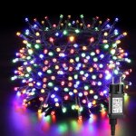 Nol guirlande lumineuse intrieur50m 500 led multicolore lumire de nol extrieur lectrique 8 modes ...