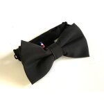 Noeud papillon noir mat pour homme - fabrication française Noeud papillon noir mat pour homme - fabrication française