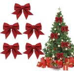 Noeud rouge noel 5pcs noeud dcoration noeud noel sapinnoeud rouge sapin de noel noeuds rouges convient ...