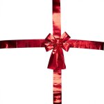 Noeud rouge de no�l pour porte int�rieure ou ext�rieure