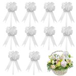 Noeud voiture mariage 10pcs blanc decoration voiture mariage gros noeud cadeau voiture ruban voiture ...