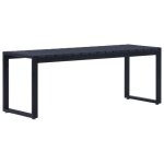 (noir)banc de jardin - signor - 1205 cm panneau ps noir - utilisation extérieure 317754 (noir)banc de jardin - signor - 1205 cm panneau ps noir - utilisation extérieure 317754