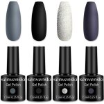 Noir blanc vernis semi permanent vernis � ongles gel gris noir blanc violet briller charcoal couleur ...