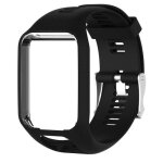 Noir bracelet en silicone de montre connecte pour tomtom spark spark 3 runner 2 3 montre de golf 2 gps ...
