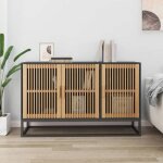 (noir) buffet bahut - buffet enfilade noir 105x30x65 cm bois ing�nierie 543249