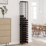 (noir)étagère à vin / porte - bouteilles - signor - de 57 bouteilles noir 34x18x200cm fer forgé 678540 ... (noir)étagère à vin / porte - bouteilles - signor - de 57 bouteilles noir 34x18x200cm fer forgé 678540 ...