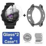 Noir fenix 6 - 6 pro - tui de protection + protecteur dcran pour montre intelligente garmin fenix couvercl ...