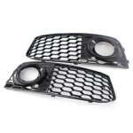 Noir - grille de pare - choc avant en forme de nid dabeille pour audi a4 b8 2008 - 2012 2 pices