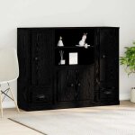 Noir highboard - buffet bahutbuffet salle � manger ch�ne noir 132 x 355 x 1035cm - bois ding�nierie 4663013 ...