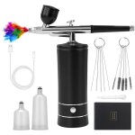 (noir) kit aérographe sans fil avec compresseur mini aérographe portable aérographe à ongles rechargeable ... (noir) kit aérographe sans fil avec compresseur mini aérographe portable aérographe à ongles rechargeable ...