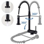 Noir mitigeur cuisine pliable avec douchette 2 modes robinet cuisine rabattable rotatif à 360° à ressort ... Noir mitigeur cuisine pliable avec douchette 2 modes robinet cuisine rabattable rotatif à 360° à ressort ...