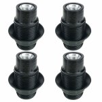 Noir support dampoule e14 4 pi�ces douille e14 ampoule � douille e14 douille dampoule solide adaptateur ...