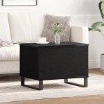 (noir)table bassevidaxlarmoire basse de salon petite avec plateau relevable noir ch�ne 60x445x45cm bois ...
