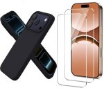 Nonovivi - coque pour iphone 17 pro (63) - noir - housse de protection - �tui avec 2 verres tremp�s ? ...