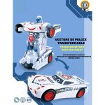Nonovivi ? voiture de police transformable 2 - en - 1 robot avec lumi�res et sons pour enfant d�s 3 ans ...