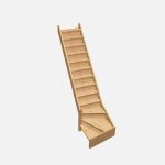 Normandie - escalier quart tournant  gauche avec contremarches