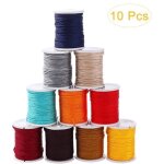 Noueur chinois fil nylon perles corde fil macram fil cordon pour collier bracelet 10 couleurs mixtes ...