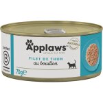 Nourriture humide applaws 100% au bouillon de thon pour chats - 24 bo�tes de 70 g