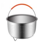 La nourriture panier � vapeur en acier inoxydable steamer ins�rer pour linstant de pot accessoires