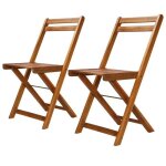 Nouveau chaises de bistro dext�rieur lot de 2 - bois dacacia solide?maximum 110 kg40 x 51 x 80 cm belle ...