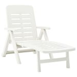 Nouveau chaise longue pliable plastique blanc?maximum 110 kg72 x 189 x 96 cm belle c99389555