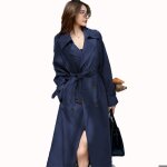 Nouveau coupe - vent pour femme vitata - coupe mi - longue - style haut de gamme - bleu marine