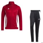 Jogging homme - adidas - aerodry - rouge et noir - respirant - manches longues - multisport
