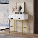 Nouveau mat�riau respectueux de lenvironnement moderne et �l�gant table de console avec g�om�trique st�r�o ...
