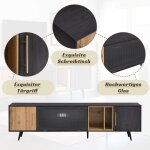Nouveau meuble tv épaissi au design moderne et élégant 200x40x555 cm bois foncé gris et grain de bois ... Nouveau meuble tv épaissi au design moderne et élégant 200x40x555 cm bois foncé gris et grain de bois ...