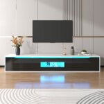 Nouveau meuble tv premium sense meuble tv haute brillance couleur noir et blanc avec �clairage led � ...