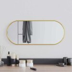 Nouveau miroir pour salon chambre ou dressing - bmd - miroir mural dor� 60x25 cm ovale deco - v5698891 ...
