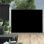 Nouveau paravent store brise vue anti - uv - bmd - auvent lat�ral r�tractable de patio 120x500 cm noir ...