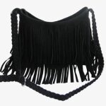 Nouveau sac à bandoulière en cuir à franges de couleur unie pour femme sac à bandoulière en pu souple ... Nouveau sac à bandoulière en cuir à franges de couleur unie pour femme sac à bandoulière en pu souple ...