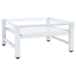 Nouveau socle pour machine  laver avec tagre coulissante blanc deco - v9963767
